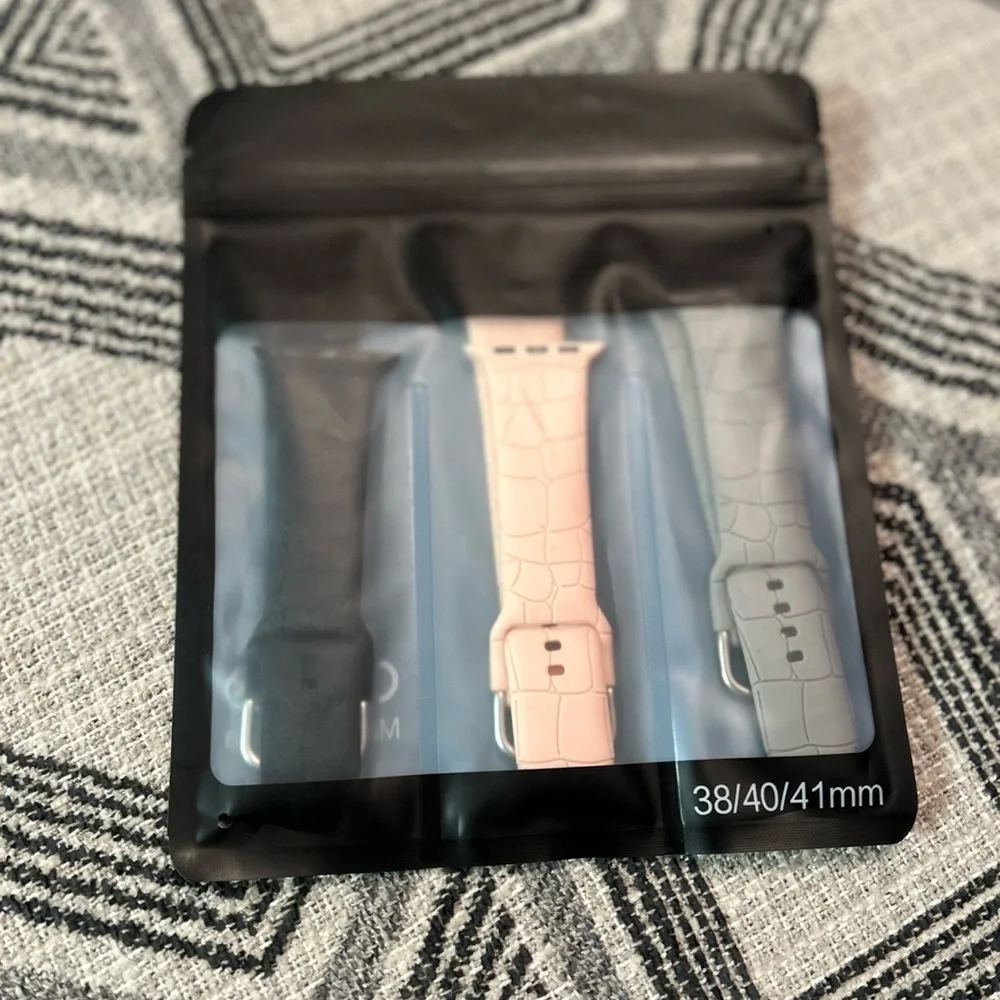 New Gray, Pink, and Black 38/40/41mm Apple Watch bands